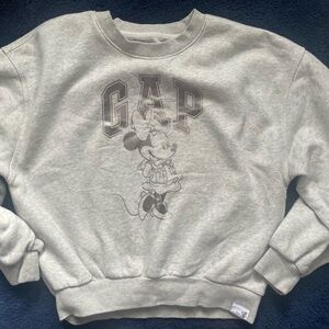 GAP Light Gray Minnie Mouse Girls Sweatshirt